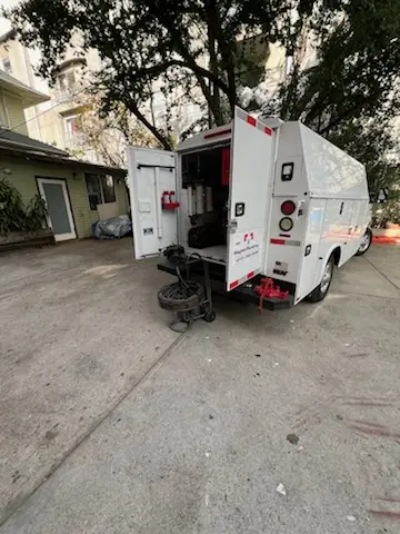Magnet Plumbing service vehicle on-site for Grease Trap Cleaning in Cape Caneveral Beach Gardens
